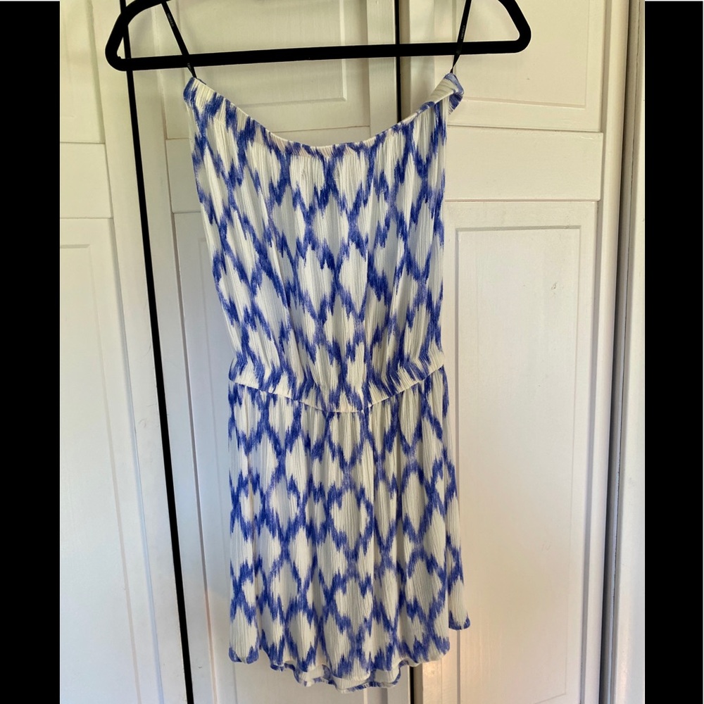 Strapless Printed Dress